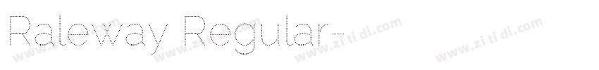 Raleway Regular字体转换